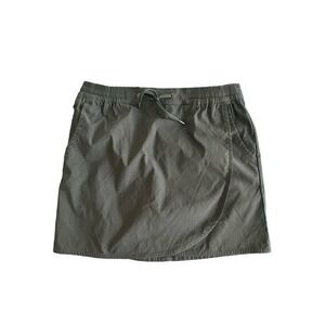 Eddie Bauer Tulip Hem Athletic Skort Pull On Drawstring Black Size Small